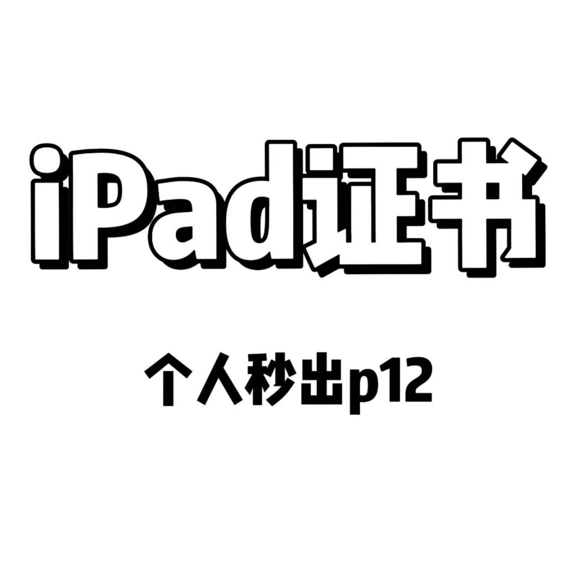 iPad 证书【无质保】